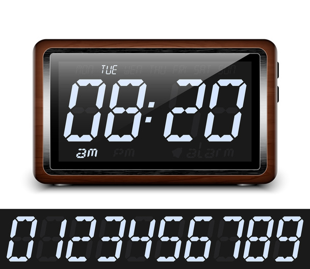 Relógio de alarme digital
 - Vetor, Imagem