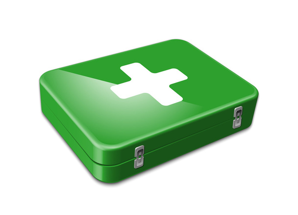 Green first aid icon. - Vector, Image