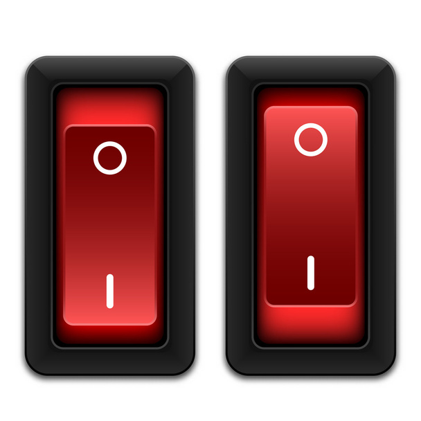 Interruptores de encendido iconos
 - Vector, imagen