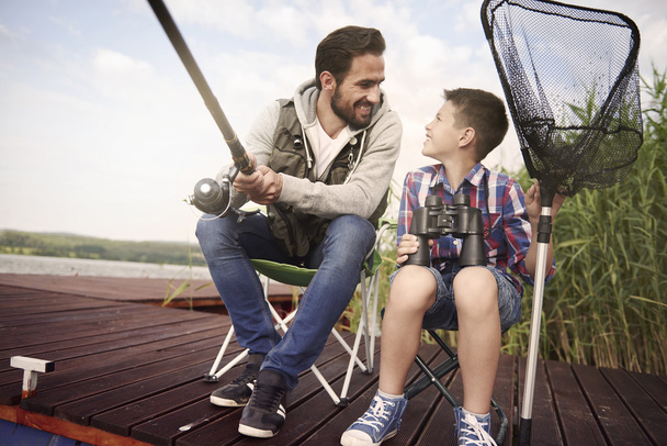 father and son fishing - Photo, Image