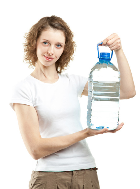 Woman holding bottle of water - Φωτογραφία, εικόνα