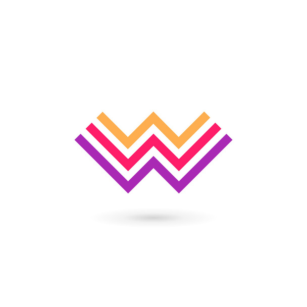Letra W icono del logotipo elementos de plantilla de diseño - Vector, Imagen