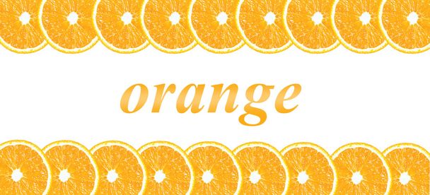 Orange halves background with space for text on a white backgrou - Фото, зображення