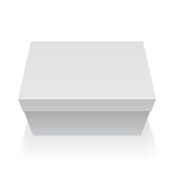 Ρεαλιστική άσπρη συσκευασία κουτί - Διάνυσμα, εικόνα