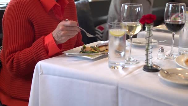 Freunde essen im Restaurant - Filmmaterial, Video