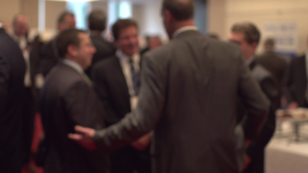 businessmen talking at business conference - Footage, Video