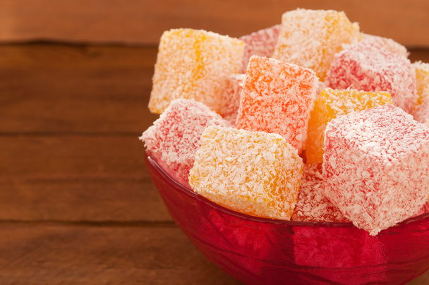 Turkish Delight in coconut flakes  - Photo, Image