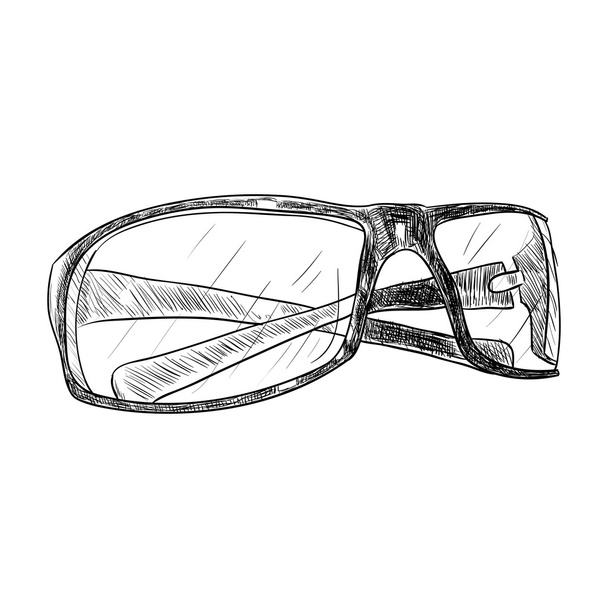 Hand drawn eyeglasses - Vektor, kép