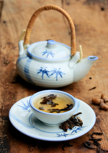 ahşap vintage çay - Fotoğraf, Görsel