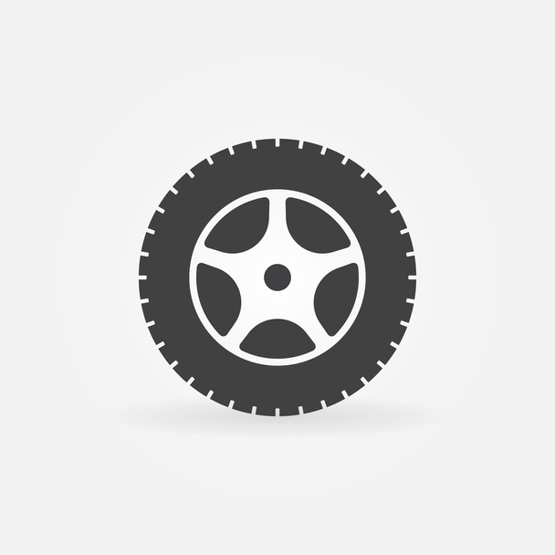 Car wheel icon or logo - Wektor, obraz
