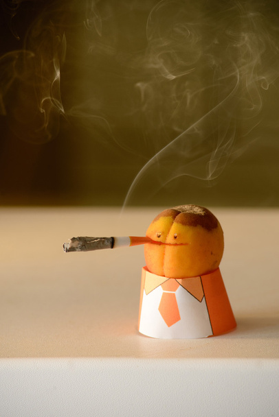 Rotten apricot smokes - Photo, Image