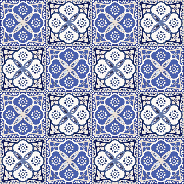 Gorgeous seamless Moroccan tiles pattern - Vector, Image