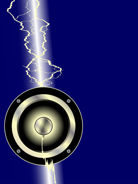 Lightning Stike Guitar Driver - Vector, Image