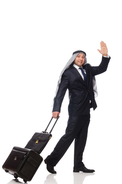 Arabi mies matkatavarat valkoinen - Valokuva, kuva