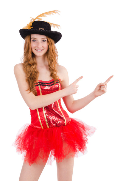 Chica de pelo rojo en traje de carnaval
 - Foto, Imagen
