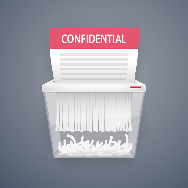 Shredding Documents for Security - Vector, Image