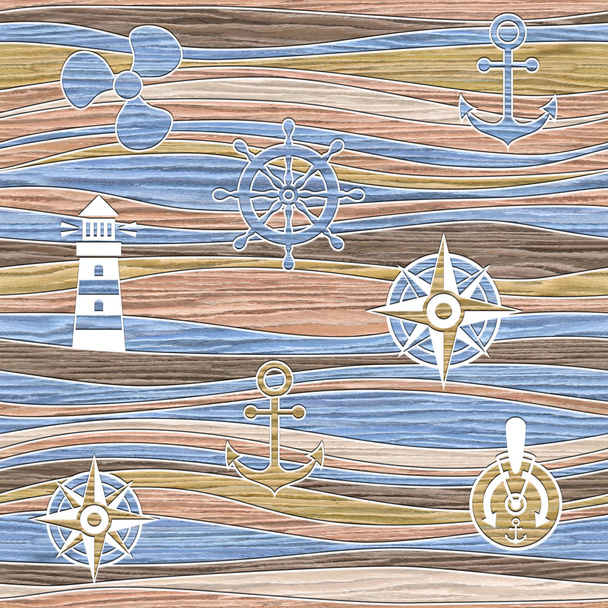 Water decorative patterns - waves decoration - seamless backgrou - Φωτογραφία, εικόνα