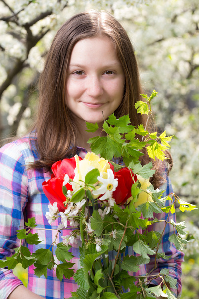 girl with bouquet  - Photo, Image