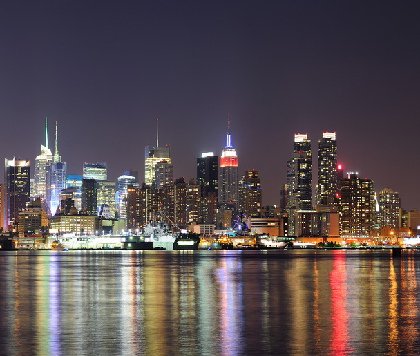 Ciudad de Nueva York Manhattan centro por la noche
 - Foto, Imagen