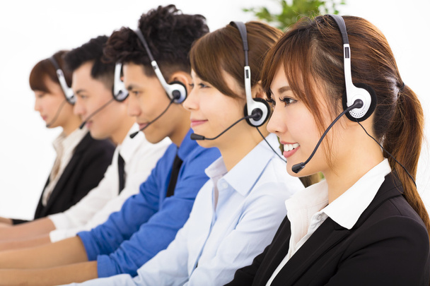 young business people and colleagues working in  call center  - Photo, Image