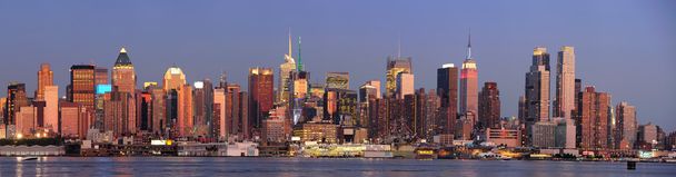 New York City Manhattan Sonnenuntergangspanorama - Foto, Bild