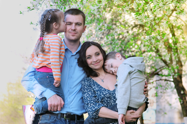 Happy family with two children - Zdjęcie, obraz