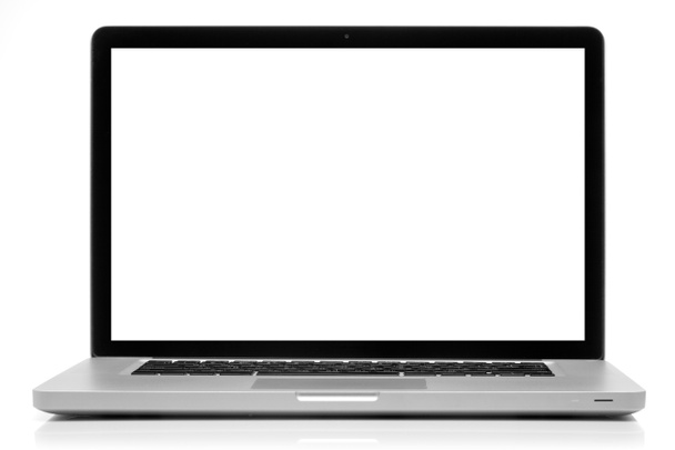 laptop com tela em branco isolado no branco - Foto, Imagem