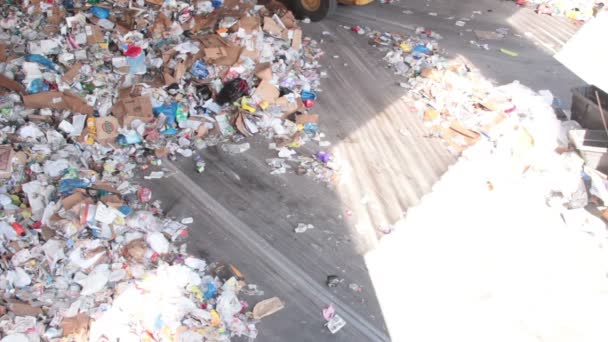 A Front End Loader Moves Trash at a Recycle Center (2 de 9
) - Séquence, vidéo