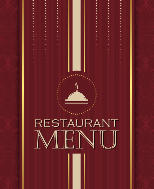 Restaurant menu design cover template in retro style 03 - Vector, Imagen