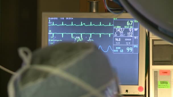 Monitoring patient vitals during surgery - Footage, Video