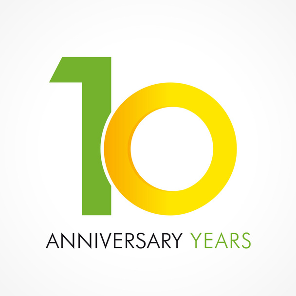 10 cerchio logo anniversario
 - Vettoriali, immagini