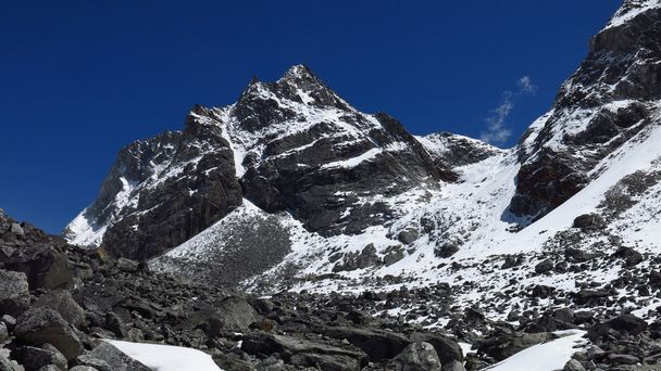 Steile Trekkingroute zum Cho-la-Pass - Foto, Bild