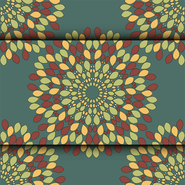Abstract geometric flowers seamless pattern. Floral background. - Vector, Image