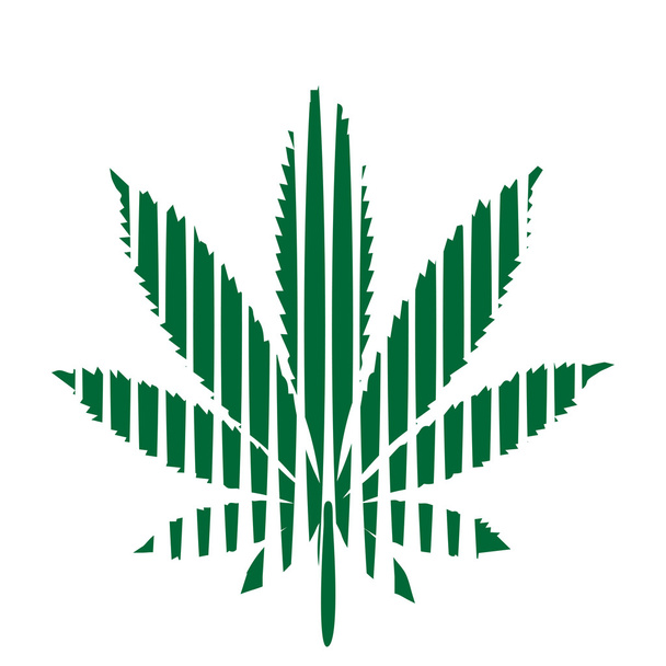 style vintage Feuille de marijuana
 - Vecteur, image