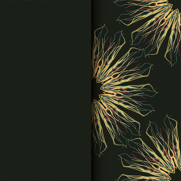 Стильная винтажная карта, шелковый абстрактный цветочный бесшовный фон
 - Вектор,изображение