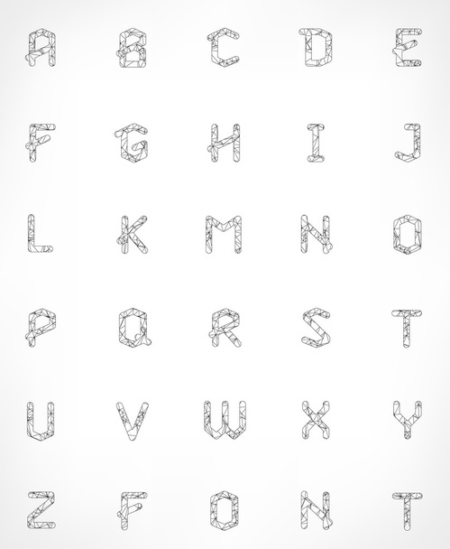 Alphabet Set - Wektor, obraz