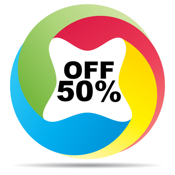 fifty percent discount - Vektor, obrázek