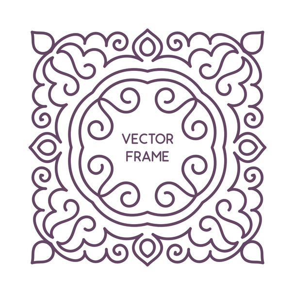 Vintage floral frame - Vector, imagen