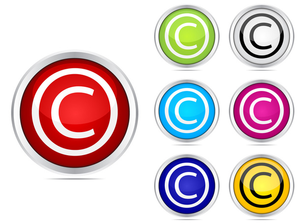 Copyright buttons - Διάνυσμα, εικόνα