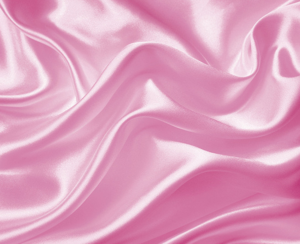 Smooth elegant pink silk or satin texture as background - Foto, Imagen