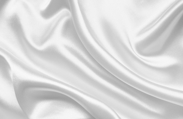 Smooth elegant white silk or satin texture as wedding background - Foto, Bild