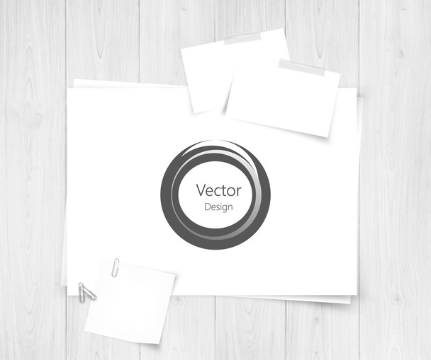 White sheet of papers and abstract design.Realistic vector background eps10 - Vector, Image