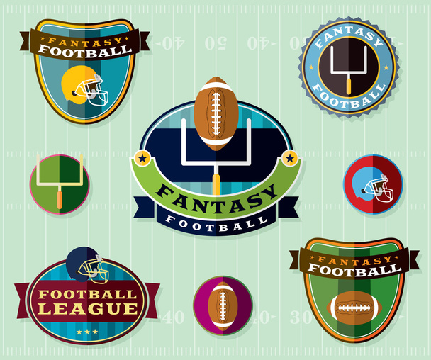Emblèmes de football américain Illustration
 - Vecteur, image