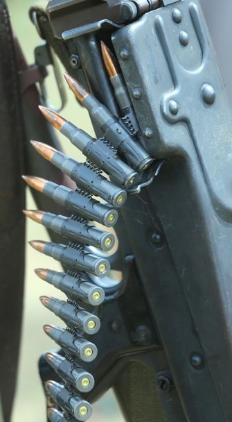 ölümcül satır makineli tüfek mermileri - Fotoğraf, Görsel