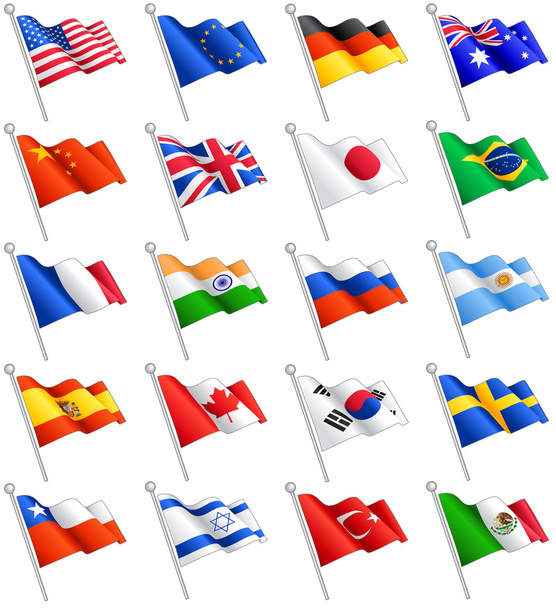 Набор международных флагов "Вектор"
 - Вектор,изображение