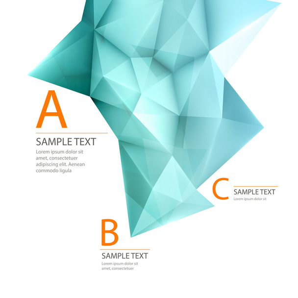 Abstract 3D triangle geometric background - Vector, Image