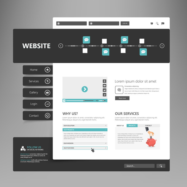 Modern abstract website template - Vector, Image