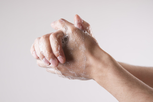 Wash male hands - Fotó, kép