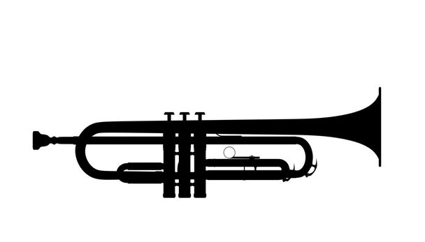 Silueta de trompeta
 - Foto, Imagen