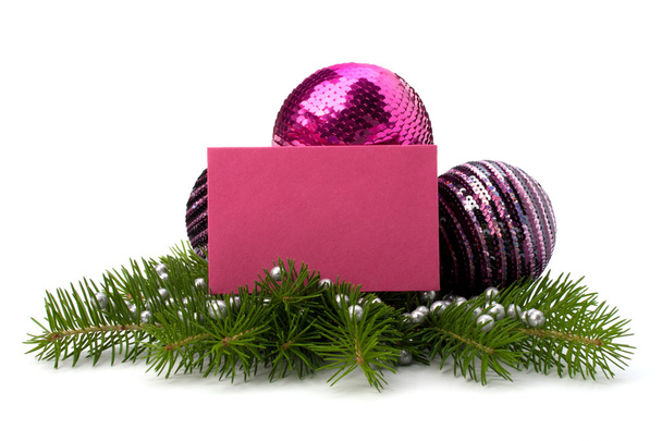 Рождественское оформление с открытками изолированы на белом backgr
 - Фото, изображение